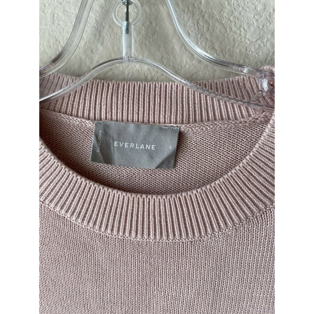 Everlane Regular Size Small Solid Pink Pullover Sw - image 3